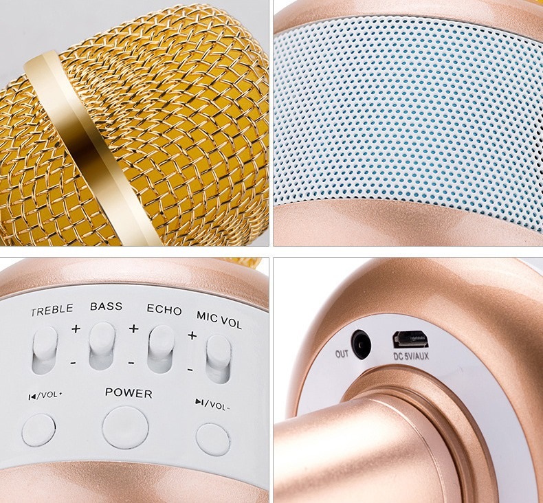 【青山テルマ使用】 Bluetooth ワイヤレス カラオケ マイク 金 ピンク 青山テルマ使用】 Bluetooth ワイヤレス カラオケ マイク 金
