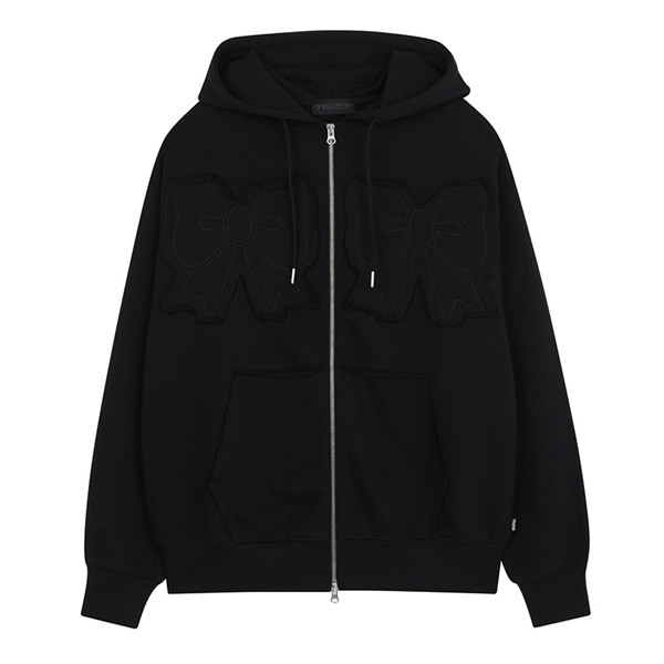 Qoo10] YOUHEE RIBBON HOOD ZIP-UP 【