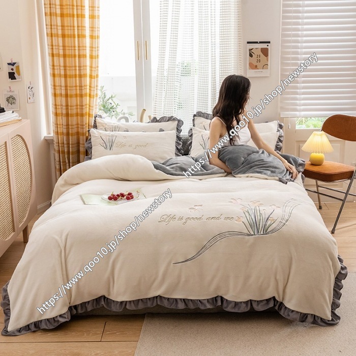 公式/特選 フランネル ボックスシーツ 1.8m用 寝具·ベッド·マットレス 