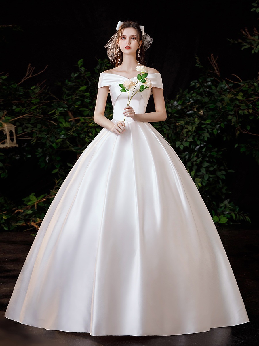 安い激安 メインのウェディングドレス新しい花嫁フランスの気質の森 
