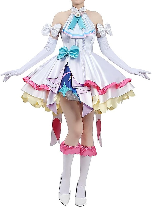 新品　momo　6〜7月納期予定　キュアスカイ　プリキュア　コスプレ ひろがるスカイ！プリキュア キュアプリズム 虹ヶ丘ましろ コスプレ衣装