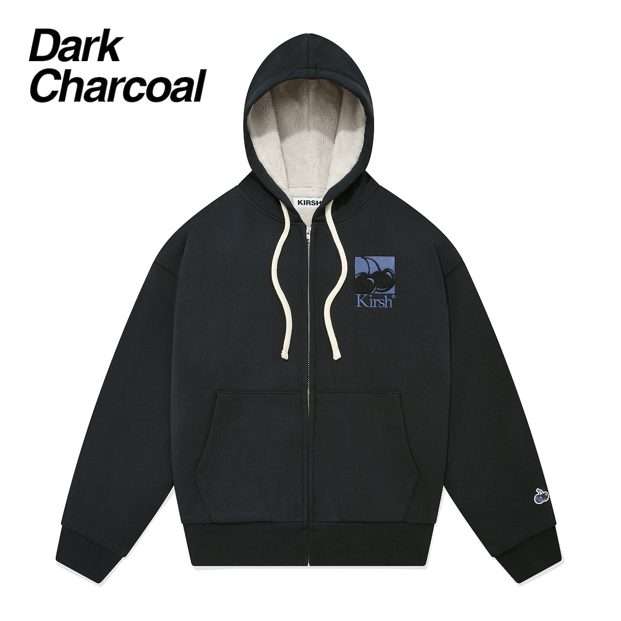 超美品の CHERRY LOGO HOODY ジッパー KA UP ZIP パーカー カラー:Dark Charcoal - www