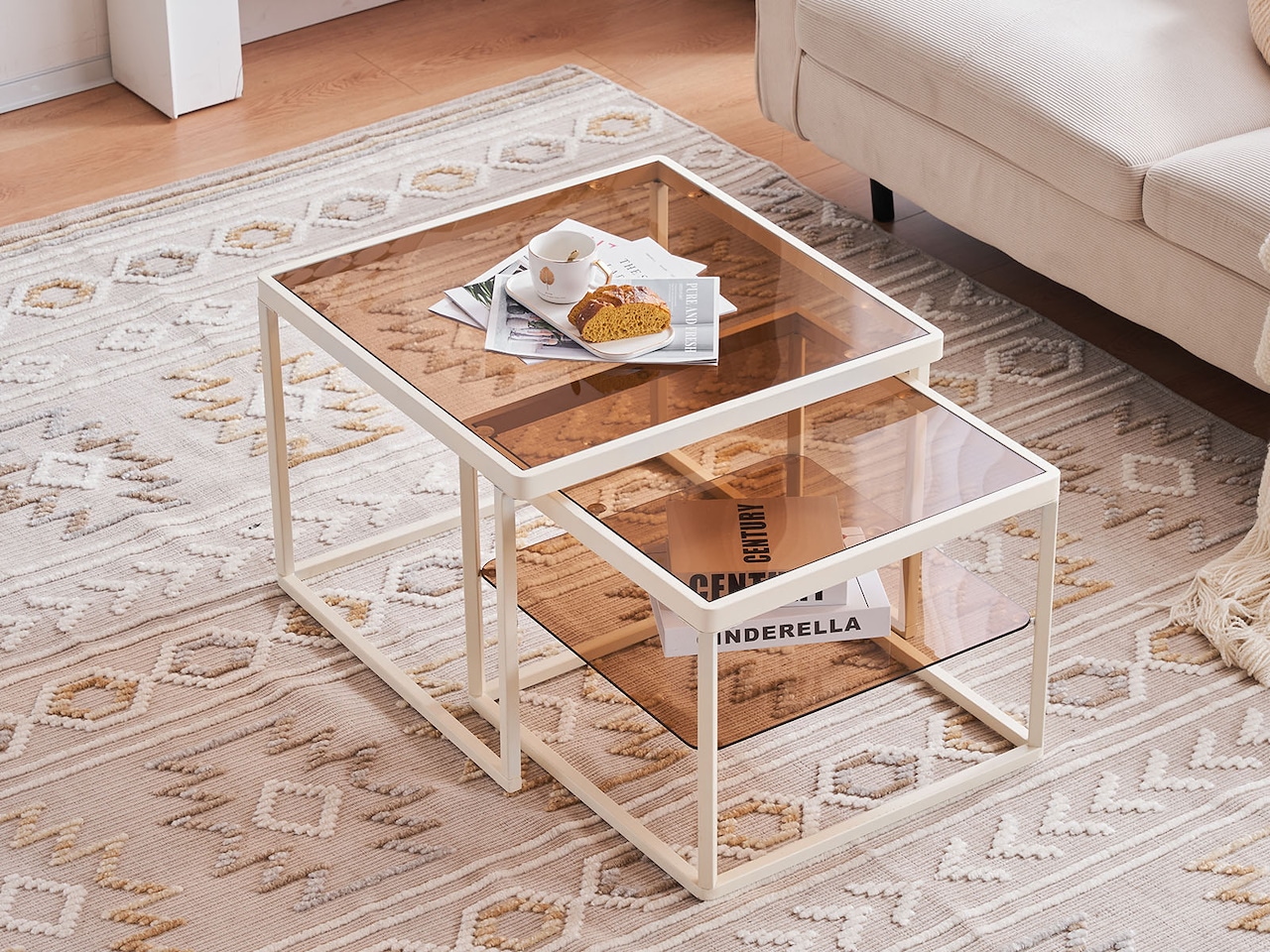 東京インテリア　センターテーブル　ガラス天板の木製センターテーブル　テーブル 東京インテリアセンターテーブルガラス天板の木製センターテーブルテーブル