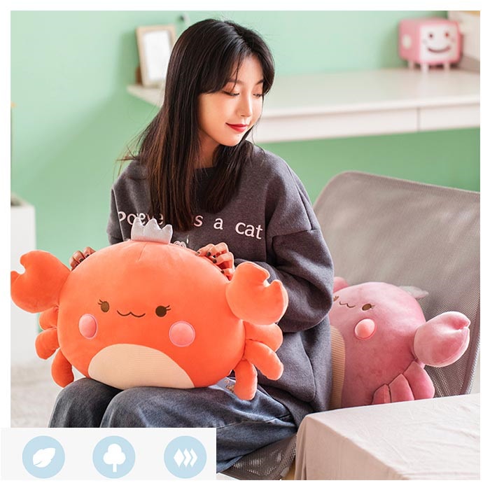 Qoo10] ぬいぐるみ カニ 蟹 かに抱き枕 かわい