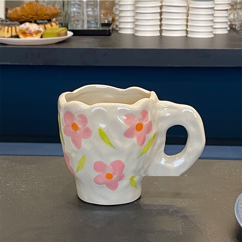 史上一番安い 陶芸 可愛い ピンク花 マグカップ 珈琲カップ 食器 韓国インテリア マグカップ ティーカップ サイズ ｆ Www Crispie Co Uk