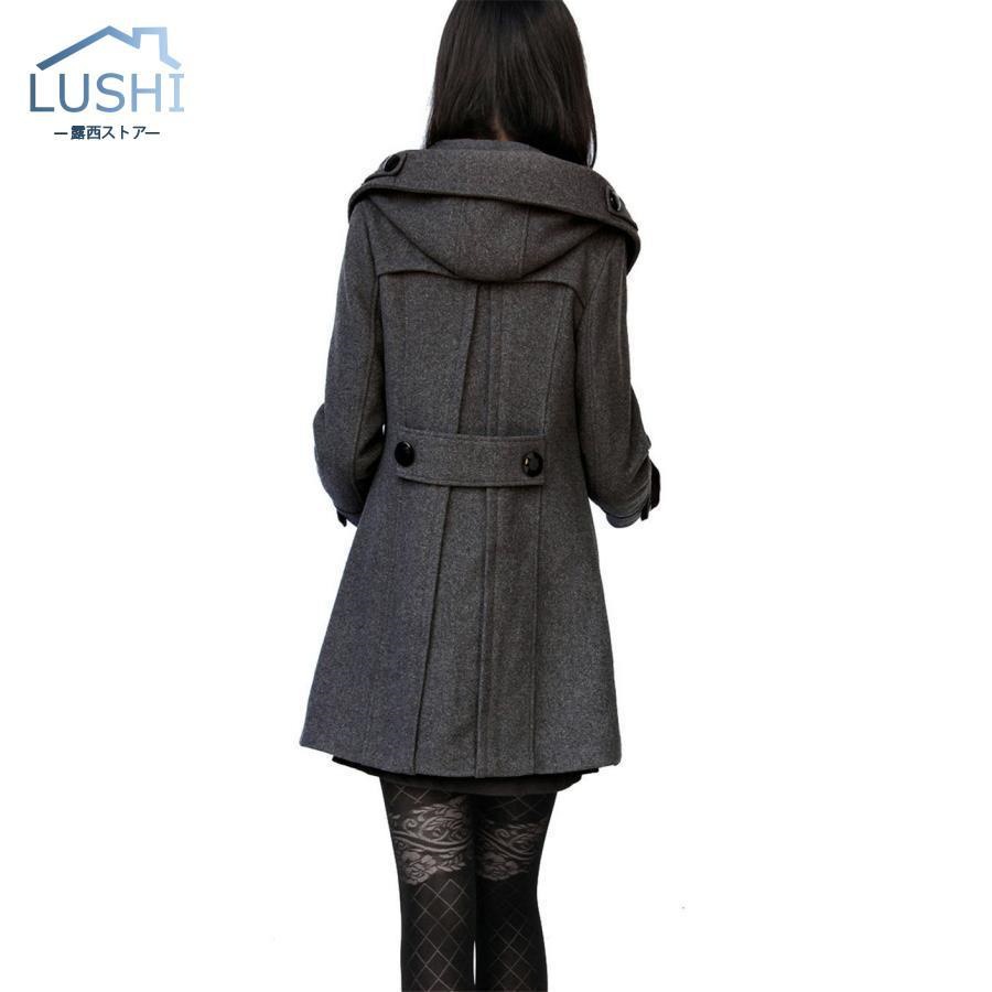 チェスターコート レディースラシャコート厚手 メルトンコート ピーコート 女性用 コート 大きいサイズ フード付き 秋冬 ミドル丈 チェスターコート レディース 秋冬 大きいサイズ ゆったり