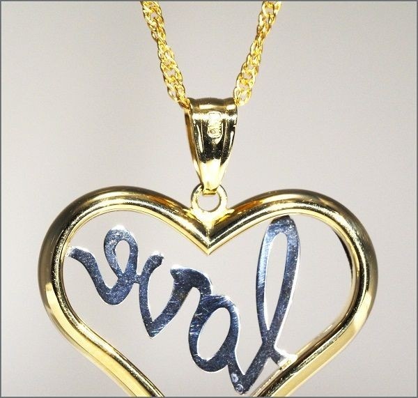 【限定入荷】18金 オープン ハート ネックレス LOVE デザイン [数量限定][定価18万](K18 YG 刻印有 No.30 ★ 2 オープン ハート ネックレス LOVE デザイン 18k 刻印有 No.28