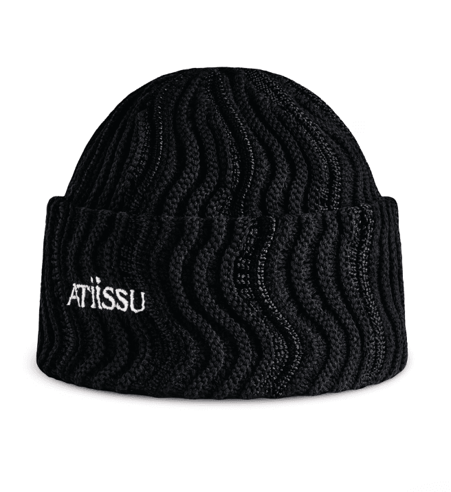 タイムセール！ATiiSSUアティッシュ ニット帽 ウェーブビーニー 韓国 帽子 ATiiSSU アティッシュ ニット帽 ウェーブビーニー 韓国 帽子 - メルカリ