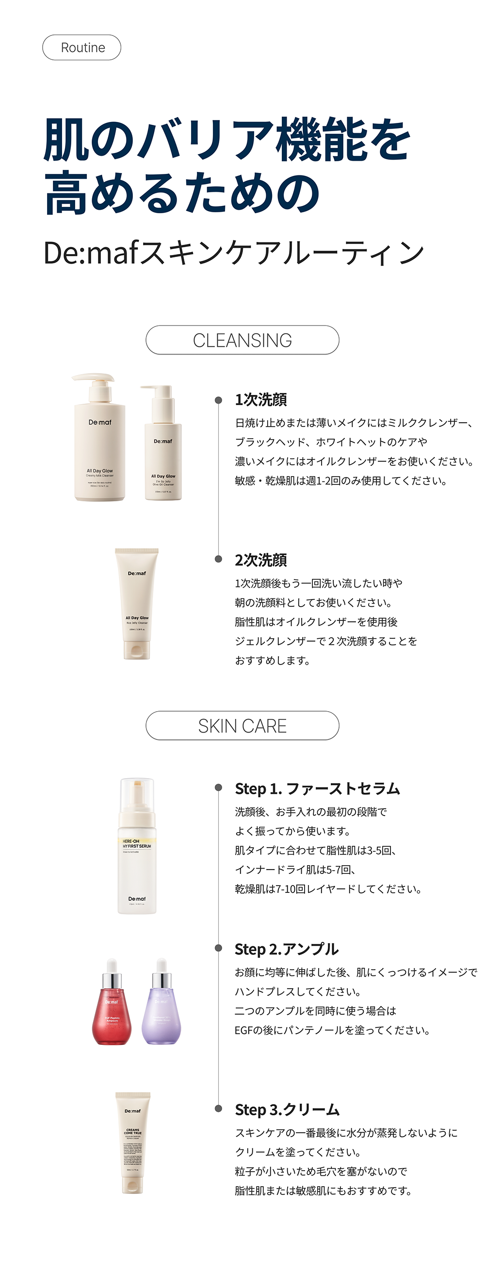 アンプル2点セット】EGF+パンテノール30% | Demaf