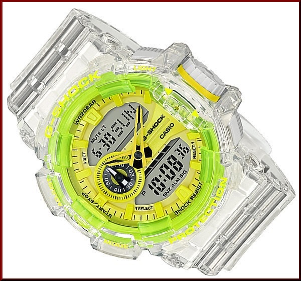 直売新品 カシオCASIO/G-SHOCKカシオ/Gショックアナデジ メンズ腕時計 Clear Skeleton スケルトン/イエロー(海外モデル)GA-400SK-1A9  国内取り扱い店舗-ssl.daikyogo.or.jp