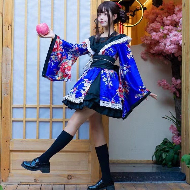 日本女性伝統着物スーツコスプレ撮影アニメーション公演服極楽浄土 コスチューム メイド 二次元 セット