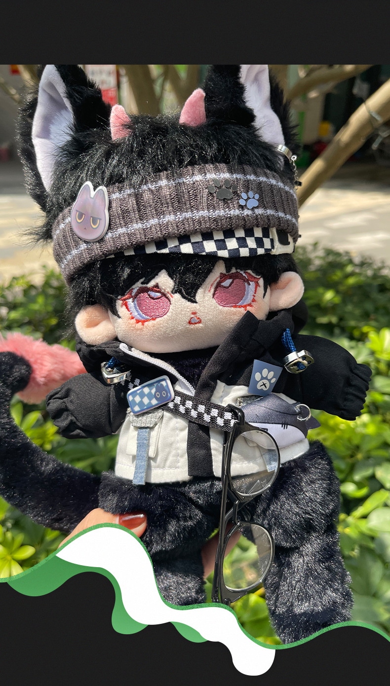 Qoo10] ウサギの耳付け男の子 ぬいぐるみ 20c