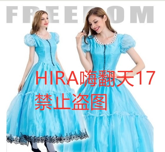 全国宅配無料 ディズニーコスプレ 衣装 ハロウィン ディズニー 大人気 ふしぎの国のアリス の定番アリス風ドレ 人気特価激安 Agrico Az