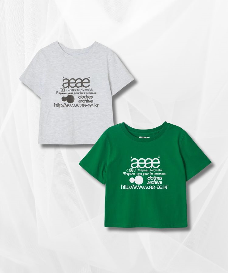 Qoo10 aeae WEB LOGO CROP T ロゴ 半