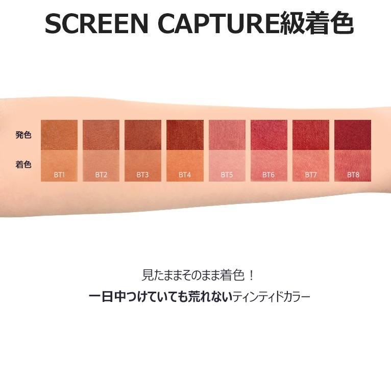 ブラー フィット ティントの特徴とテクスチャー