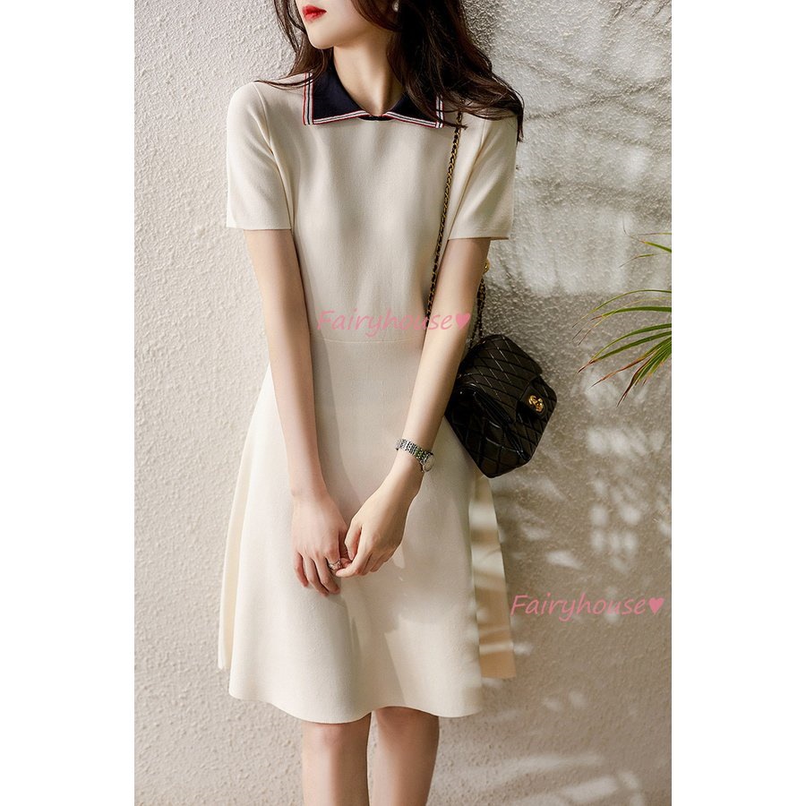 シャツワンピース レディース 40代 きれいめ 膝丈ワンピース 春夏秋 半袖ワンピース ニット まとめ買いでお得 ポロ