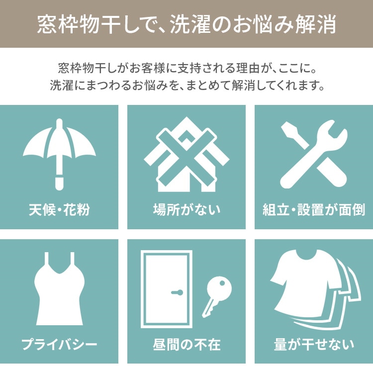 送料無料/即納】 アイリスオーヤマ お客様組立品 MW-190NR ホワイト 窓枠物干し その他洗濯