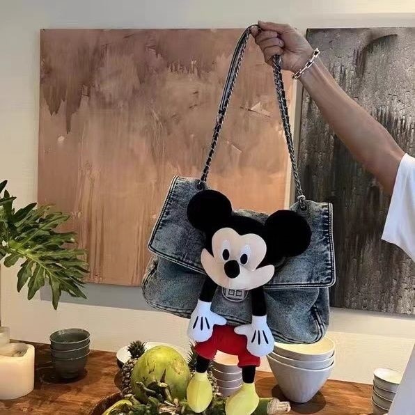 ミッキー ぬいぐるみ　バックパック Soft Leather Mickey Mouse Plush Backpack Tote shoulder bag ソフト