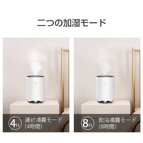 Qoo10] ミニ加湿器 持ち運び便利 加湿器 LED