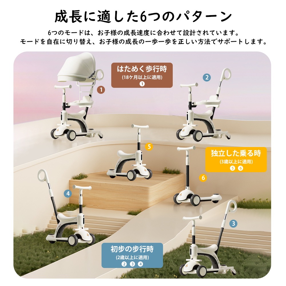 即日発送子供用三輪車 キックボード キックバイク 手押し棒 キック