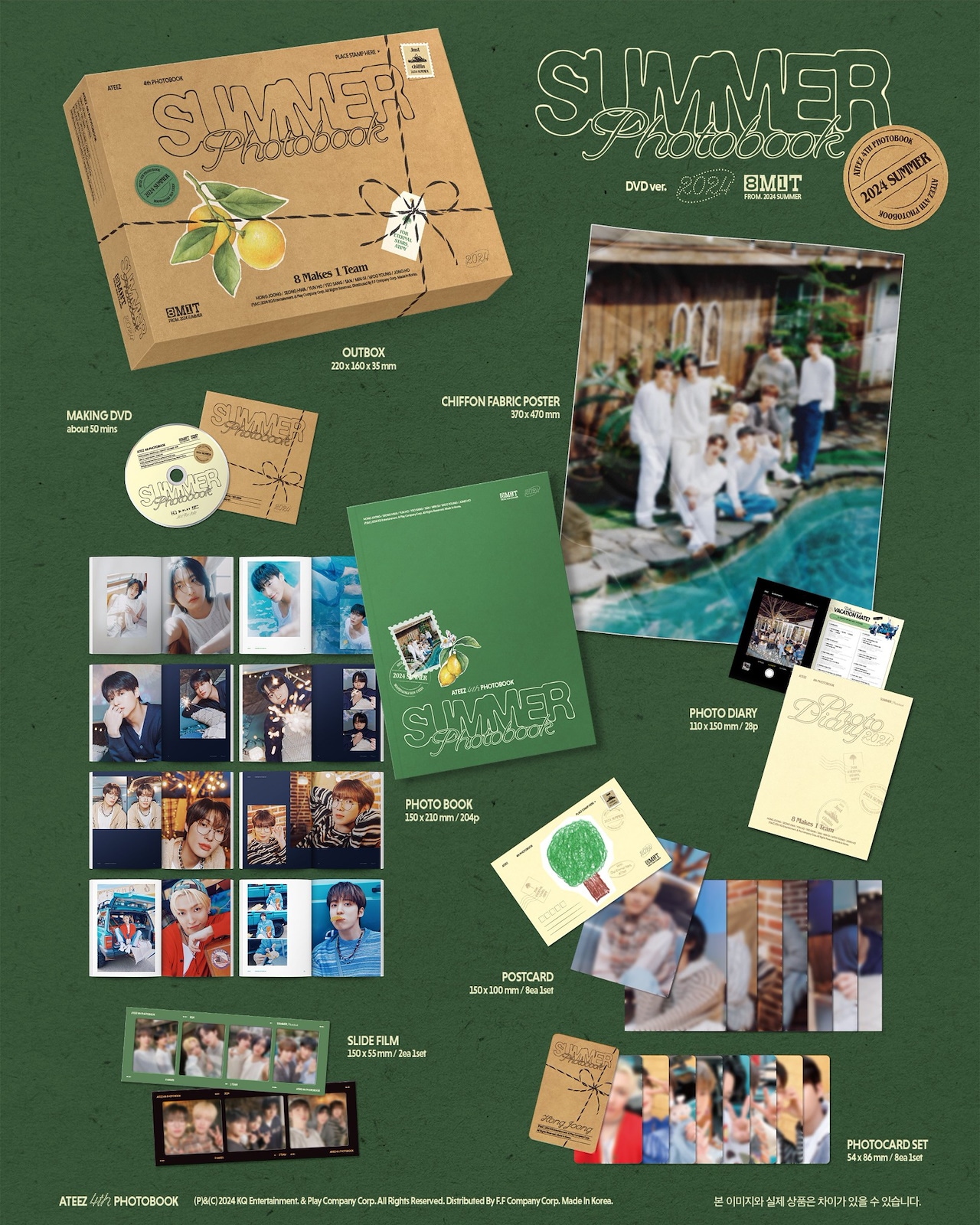 ATEEZ 2024年　サマーフォトブック　流通特典　ユニット　ソンファ　ミンギ 流通特典] ATEEZ 2024 SUMMER PHOTOBOOK (PLAYCODE ver./ DVD ver