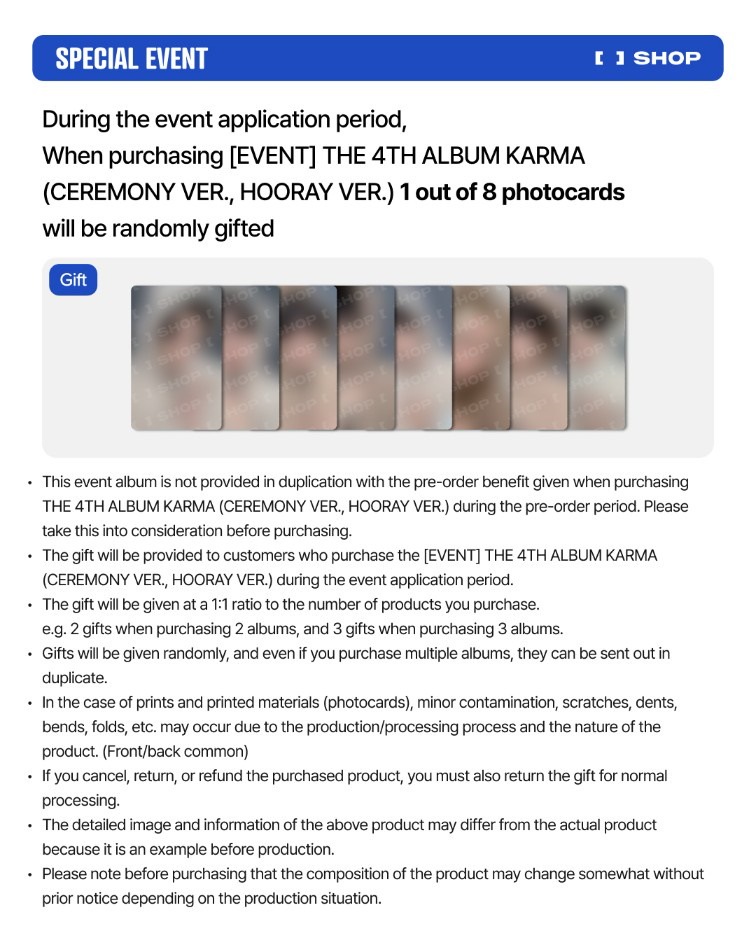 RANDOM] [FANS SHOP PRE LISTENING CEREMONY 特典] StrayKids THE 4TH