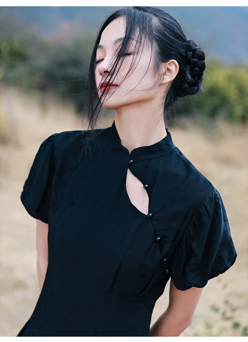 大人気新作 レトロ 半袖 斜め肌見せ前立て ロング 改良されたチャイナドレス サイドスリットワンピース チャイナ風ワンピース パフスリーブ 白 黒 半袖ロング マキシ丈ワンピ カラー ブラック Myrichmondhelp Richmond Ca 大人気新作 レトロ 半袖 斜め肌見せ前立て ロング 改良されたチャイナドレス サイドスリットワンピース チャイナ風ワンピース パフスリーブ 白 黒 半袖ロング マキシ丈ワンピ カラー ブラック Myrichmondhelp Richmond Ca