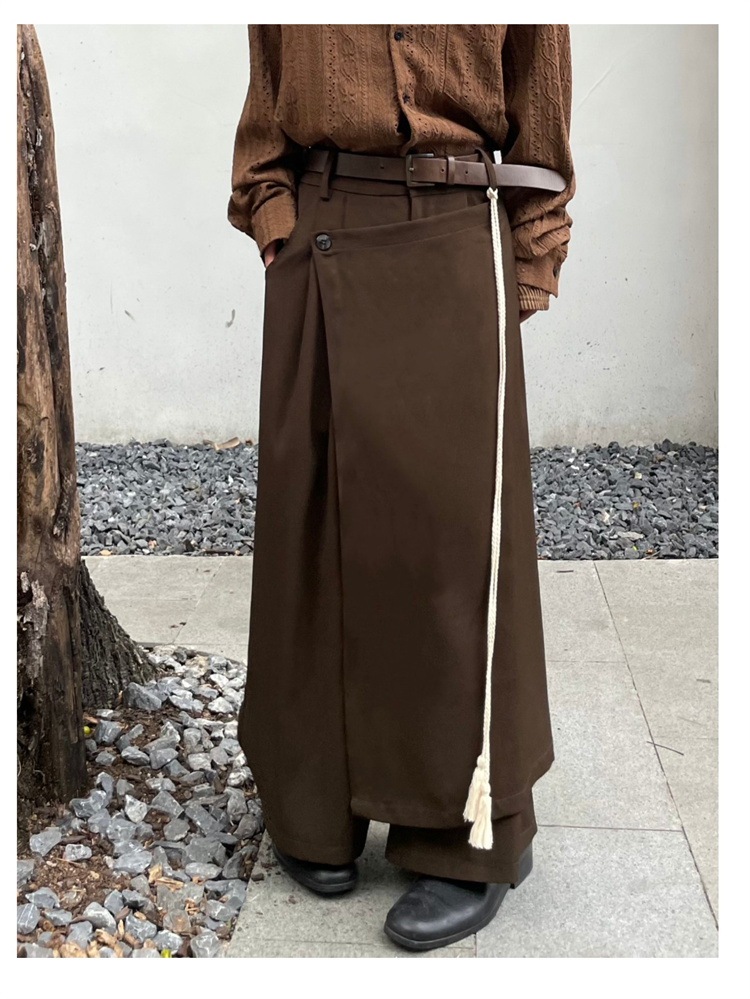 Qoo10] キュロットスカートパンツ 重ね着風 ワイ