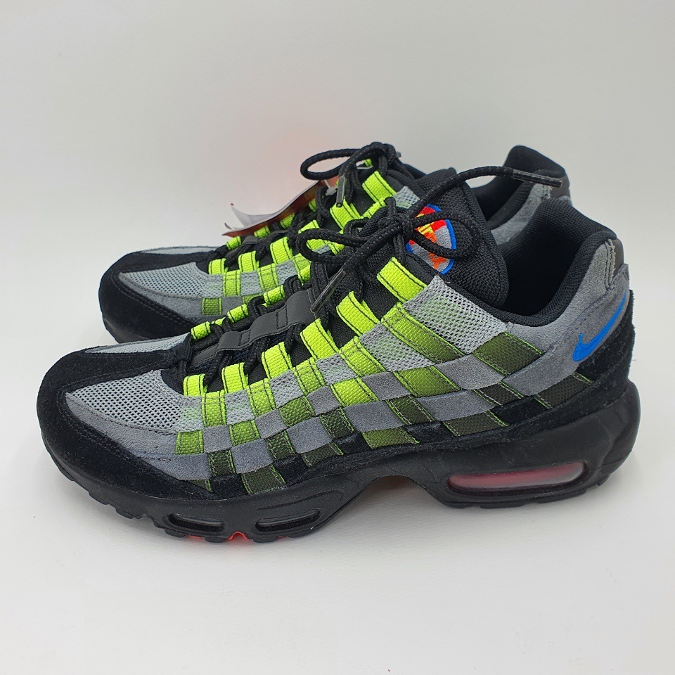 Qoo10 ナイキ エア マックス 95 ウーヴン Nike Air Max 95 Woven Black Photo Blue Volt イエローグラデ ウーブン