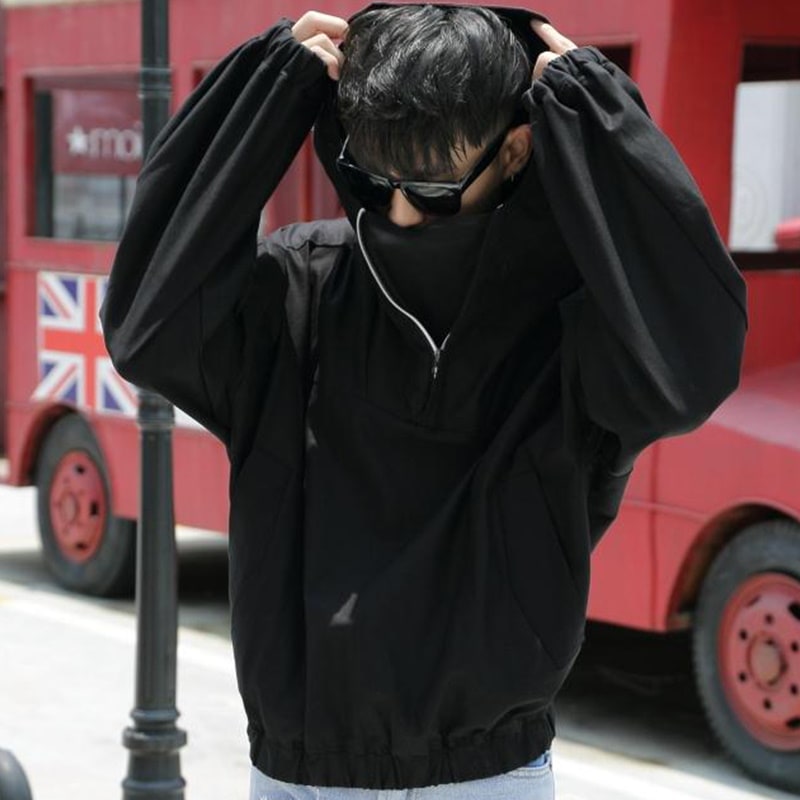 4年保証』 メンズルーズフード付きジャケットヨーロッパとアメリカのラージサイズストリートバットシャツジャケット ジャケット・ブレザー 
