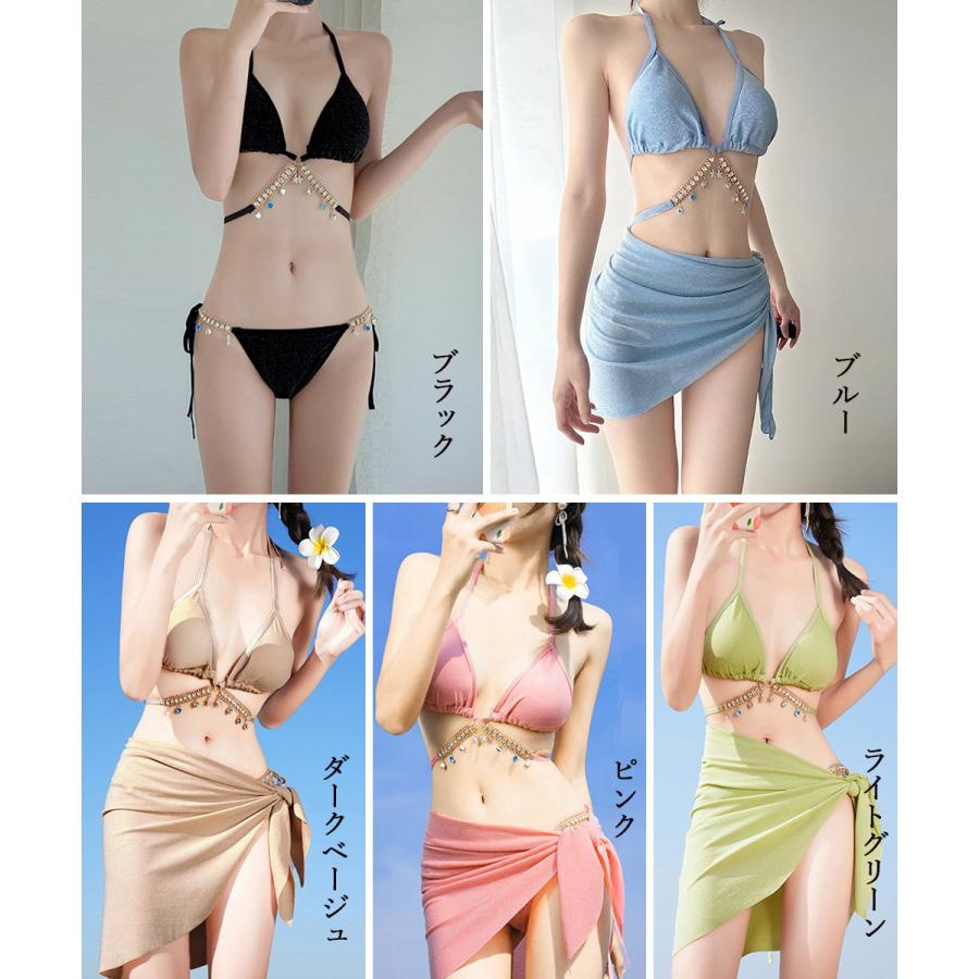 Qoo10] ビキニ セクシー水着3点セットレディース