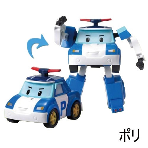 Qoo10 Robocar Poli ロボカーポリー ポリ ロイ アンバー ヘリ バキー マーク 6セット トランスフォーマー変身車おもちゃ