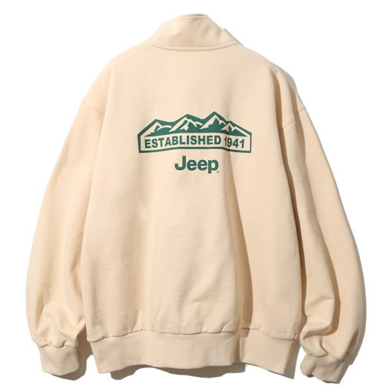 Qoo10] JEEP Half Zip-Up M-Logo S
