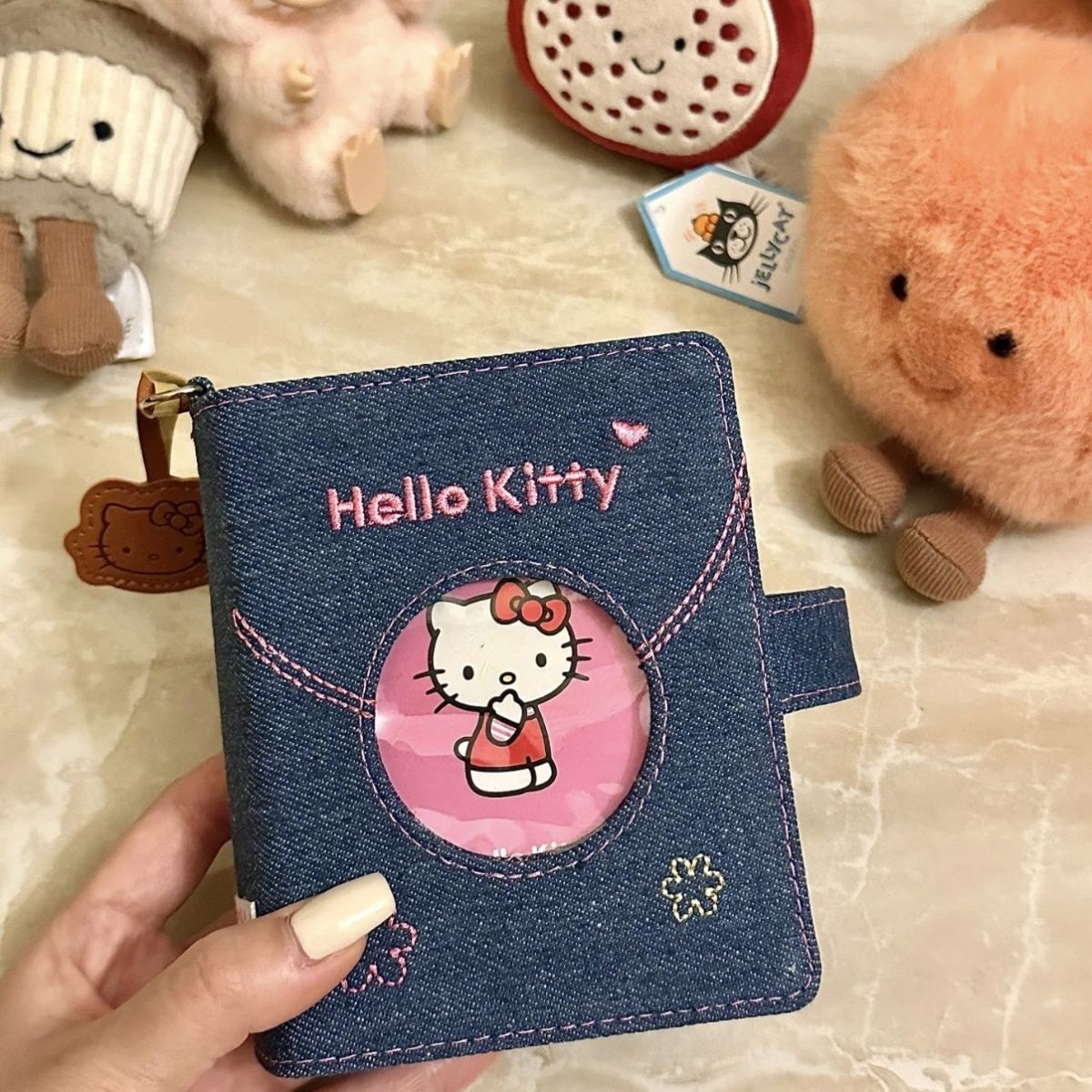 Qoo10] ハローキティデニムルーズリーフ手帳m 5