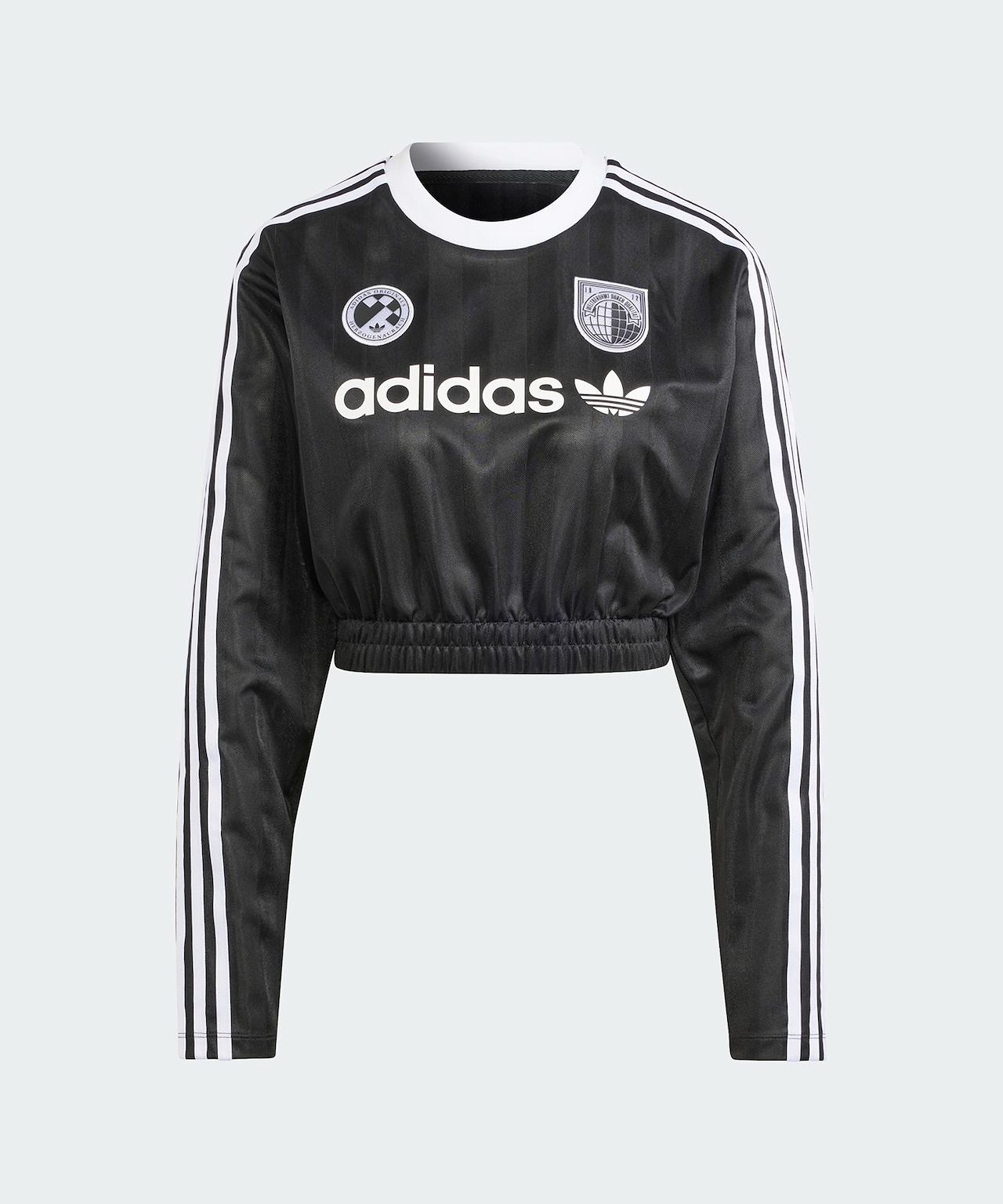 adidas クロップドtシャツ ユニフォーム韓国 y2k ナイロンジャージ