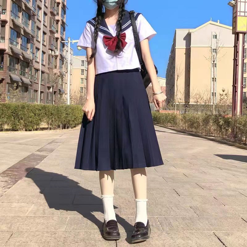 80,】春秋ドゥロワーdrawer濃紺スカート 学校行事
