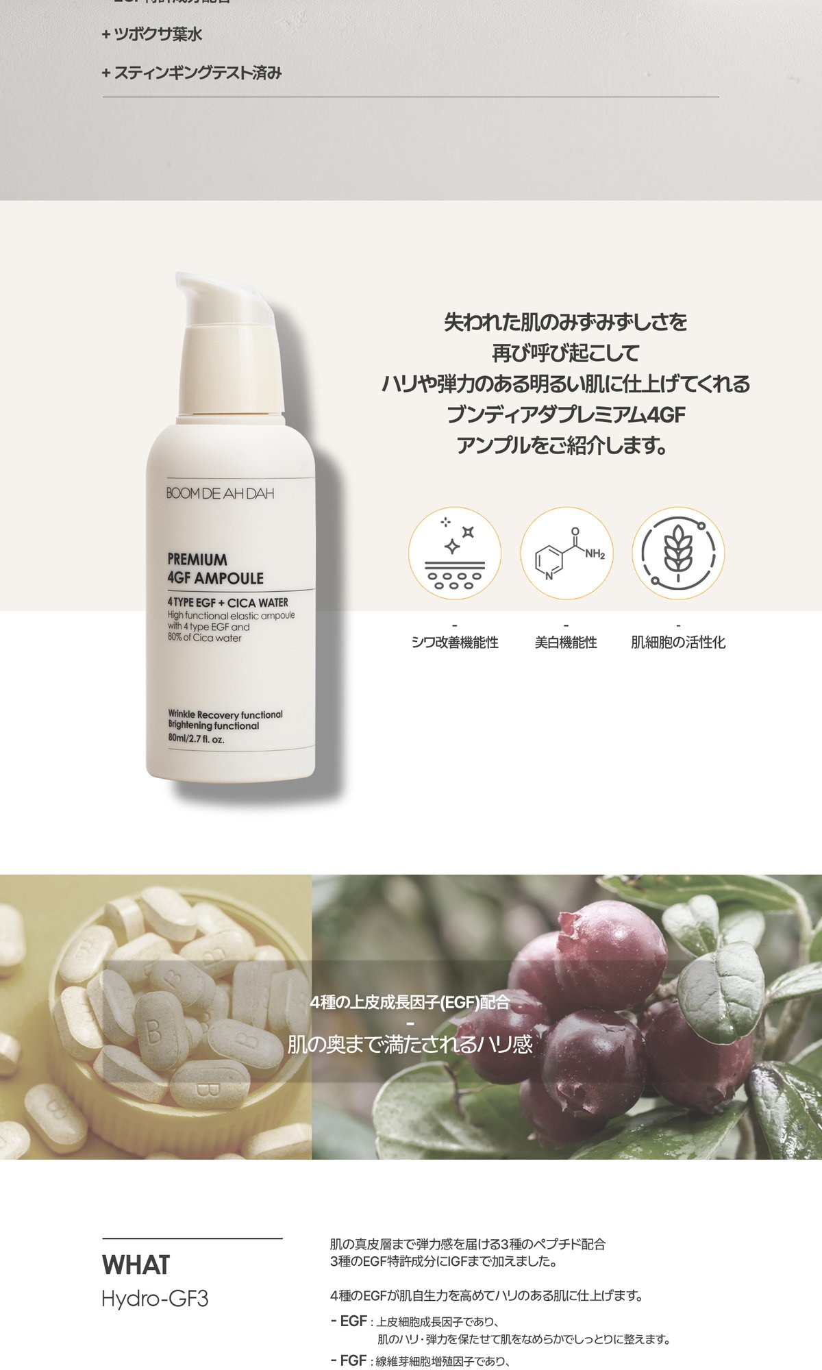 Qoo10] BOOM DE AH DAH プレミアム4gfアンプル80ml（明るい