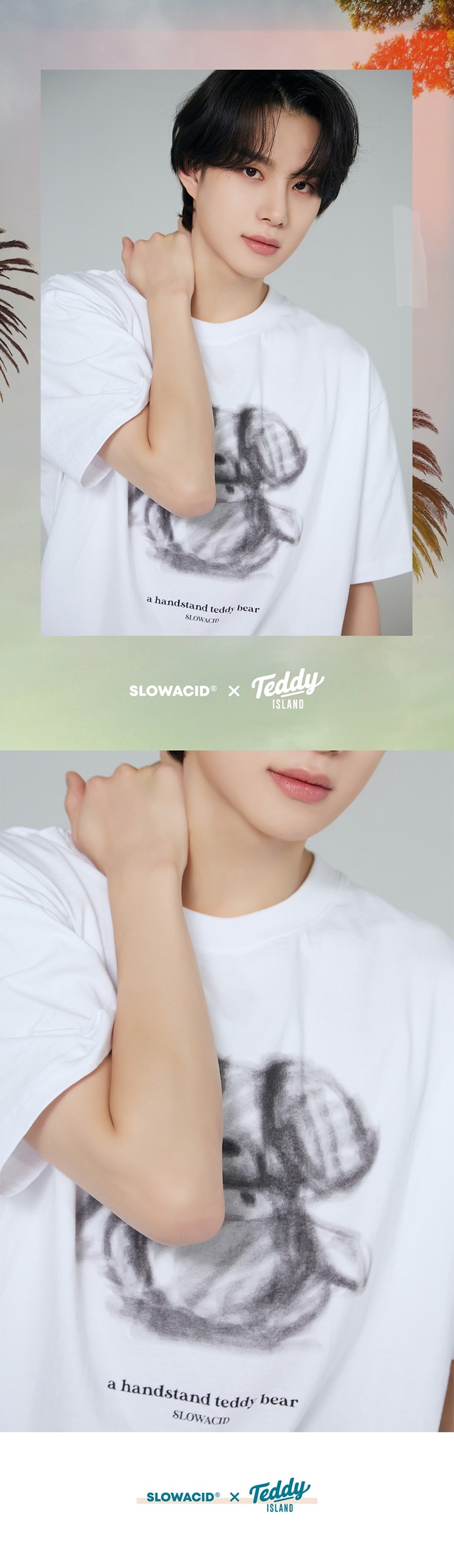 【3次予約】NCT127 JUNGWOO着用CROQUIS TEDDY T-SHIRT「SLOWACID X TEDDYISLAND 2021  SUMMER 127」-k-funshop