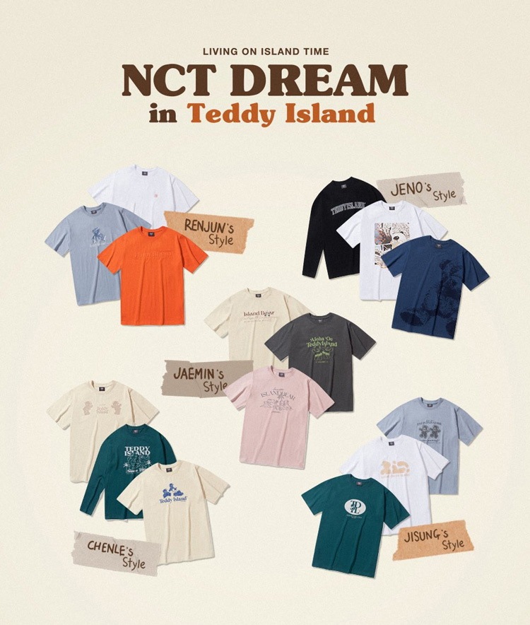NCT DREAM_T-SHIRT_NCT DREAM in TEDDY ISLAND 2023 S/S COLLECTION