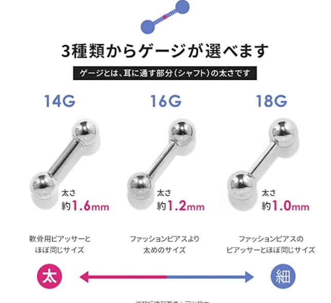 Qoo10] 24時間以内発送 ボディピアス 軟骨ピア