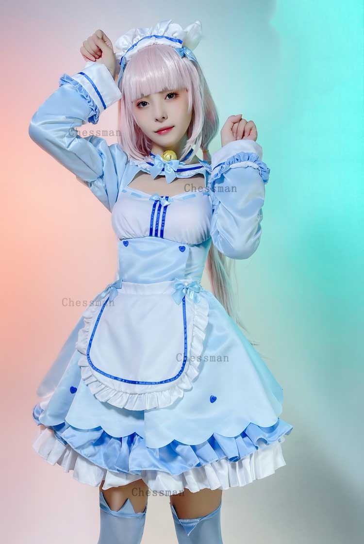 レーサー服 ネコぱら バニラ メイド服 コスプレ 衣装 可愛い