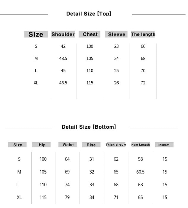 Spao Size Chart