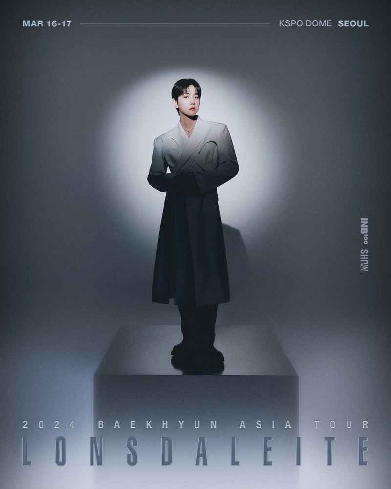 EXO　ベッキョン　LONSDALEITE　Tシャツ白 Buy Pre-order EXO 2024 BAEKHYUN ASIA TOUR Lonsdaleite T
