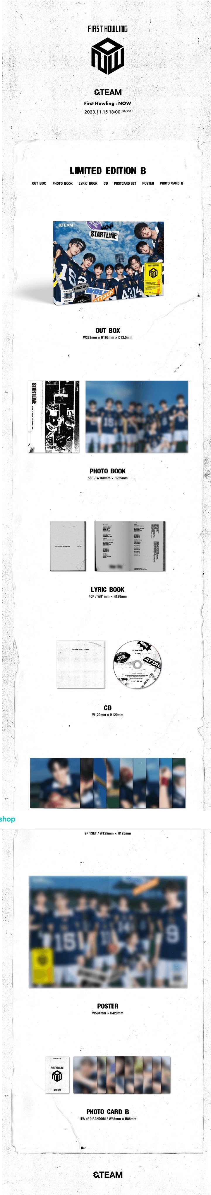 正品] &TEAM - 1st ALBUM 『First Howling : NOW』 LIMITED EDITION B