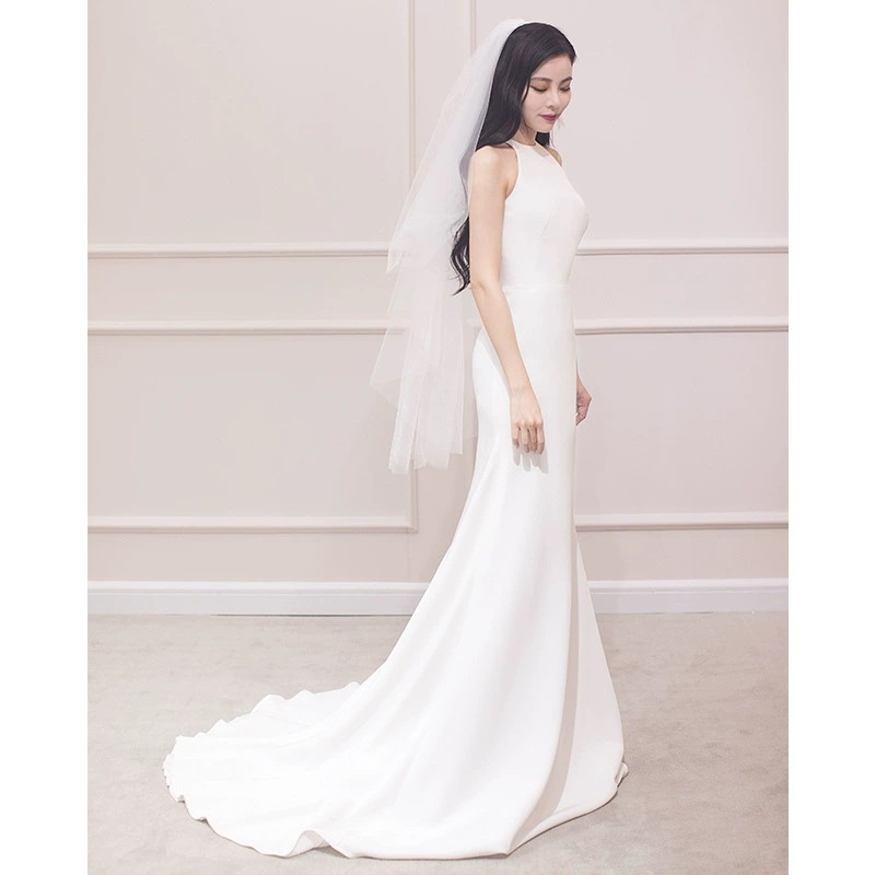 ウエディングドレス 白 Aラインドレス トレーンライン ブライダル 結婚