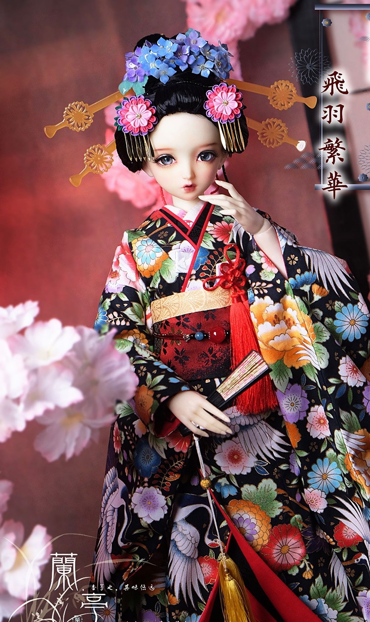 BJD/SDドール服 人形服 BJD着物 和風振袖着物 ?の悠 1of3男 BJD