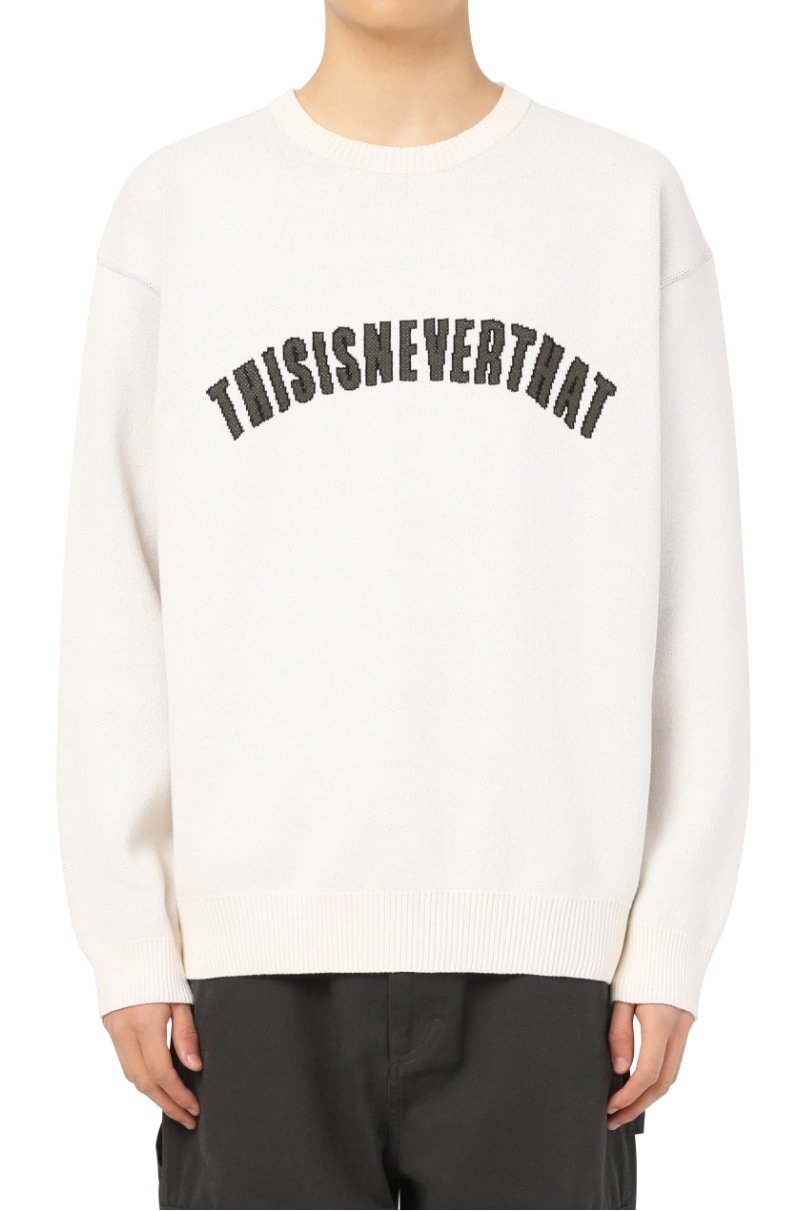 thisisneverthat 3-7日お届け/ ARC-Logo Jacquard Sweater BTSジョングク着用