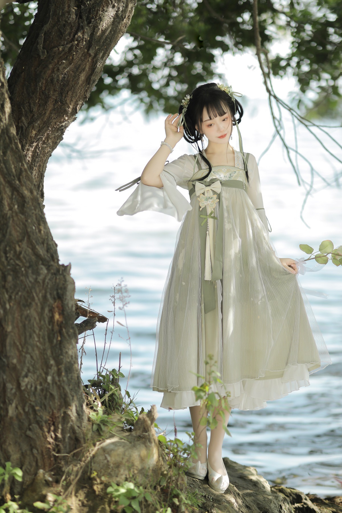 Qoo10] 中華風中華ドレス少女漢服 半袖ロリータ