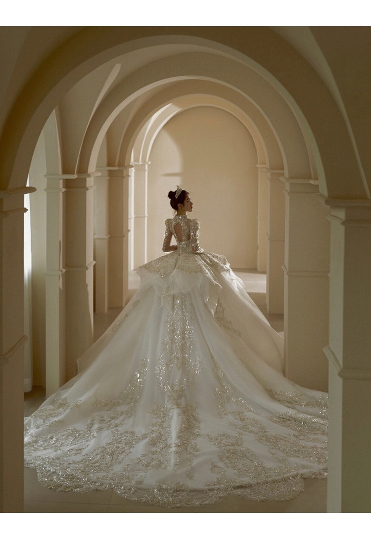 パーティードレス2025 高級感 新作ワンピース ウェディングドレス 白 花嫁ロングドレス 結婚式ワンピース 高級感 結婚式 ドレス ロングドレス 演奏会 二次会 花嫁 ドレス-22 パーティードレス2025新作 高級感 花嫁ロングドレス ウェディング