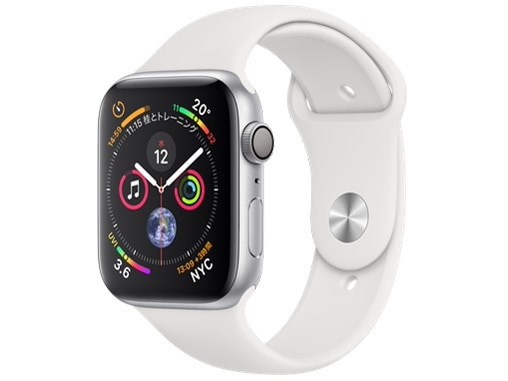 Apple Watch Series 4 GPSモデル 44mm MU6A2J/A [シルバーアルミニウムケースとホワイトスポーツバンド]